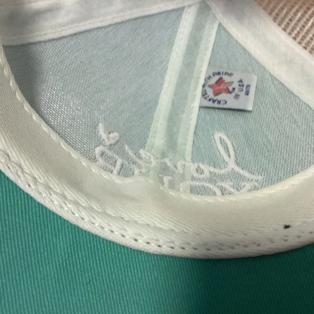 Love Your Melon Trucker Hat‎ Women OSFA Aqua Teal White Mesh Back Snapback USA